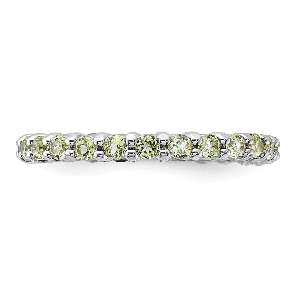 Sterling Silver Stackable Expressions Peridot Ring