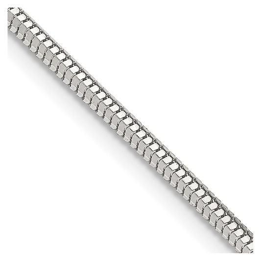 Sterling Silver 2mm Diamond-cut Snake Chain 26 Inches