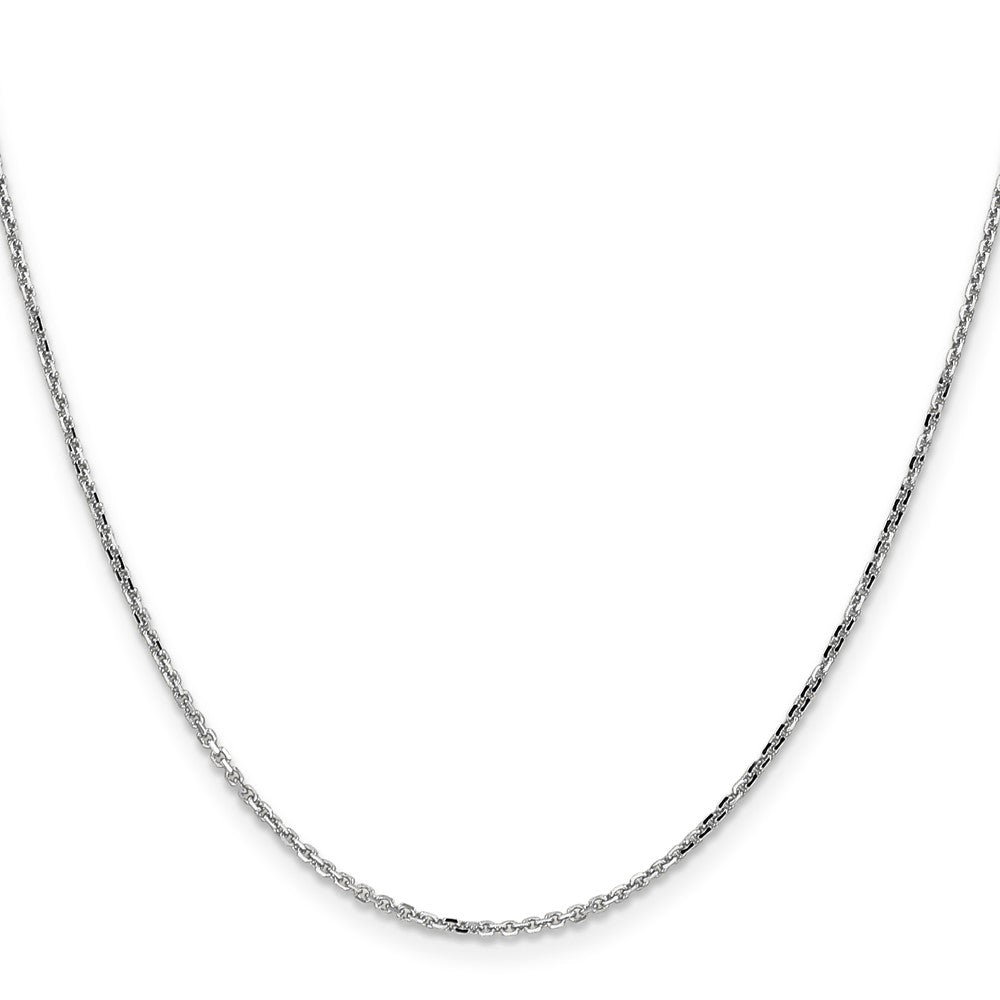 14k WG 1.4mm D/C Round Open Link Cable Chain