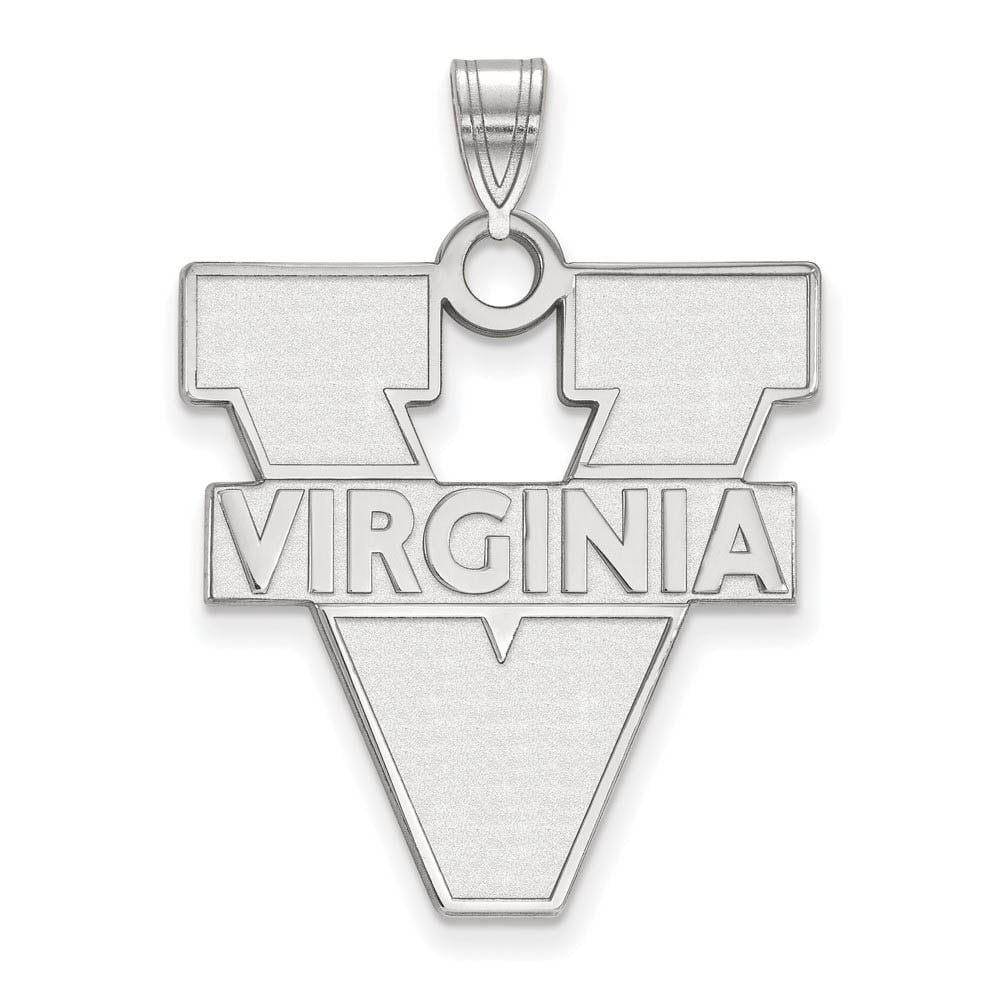 Sterling Silver U. of Virginia XL 'V' Logo Pendant