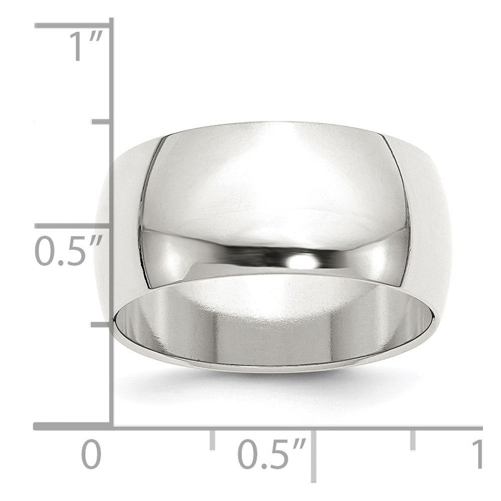 Sterling Silver 10mm Half Round Size 6.5 Band