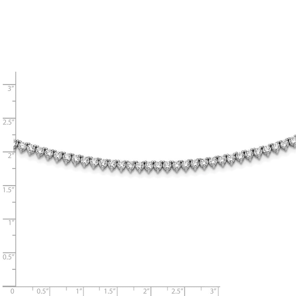 Sterling Shimmer Sterling Silver Rhodium-plated 36 inch 269 Stone CZ Riviera Necklace 36 Inches