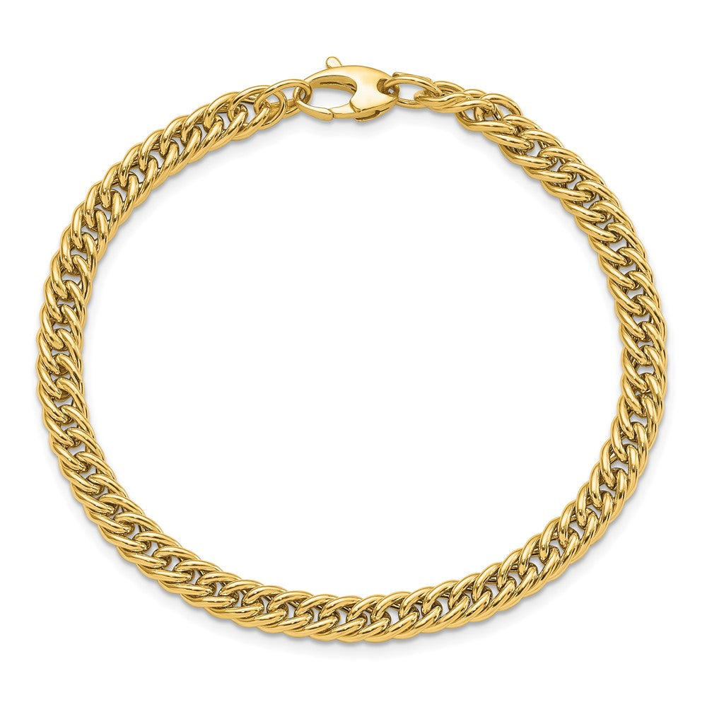 14K Polished Curb Link Bracelet 7.75  inches