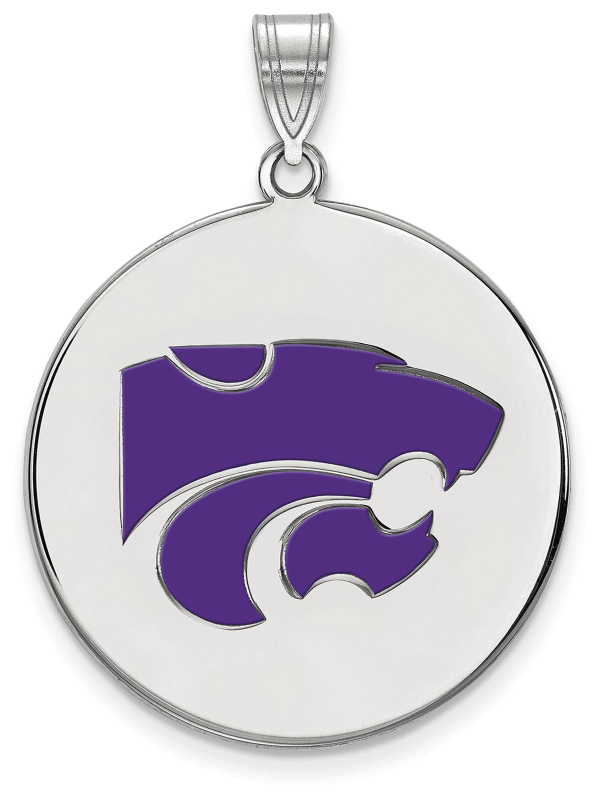 Large (3/4 Inch) Enamel Disc Pendant (Sterling Sliver)