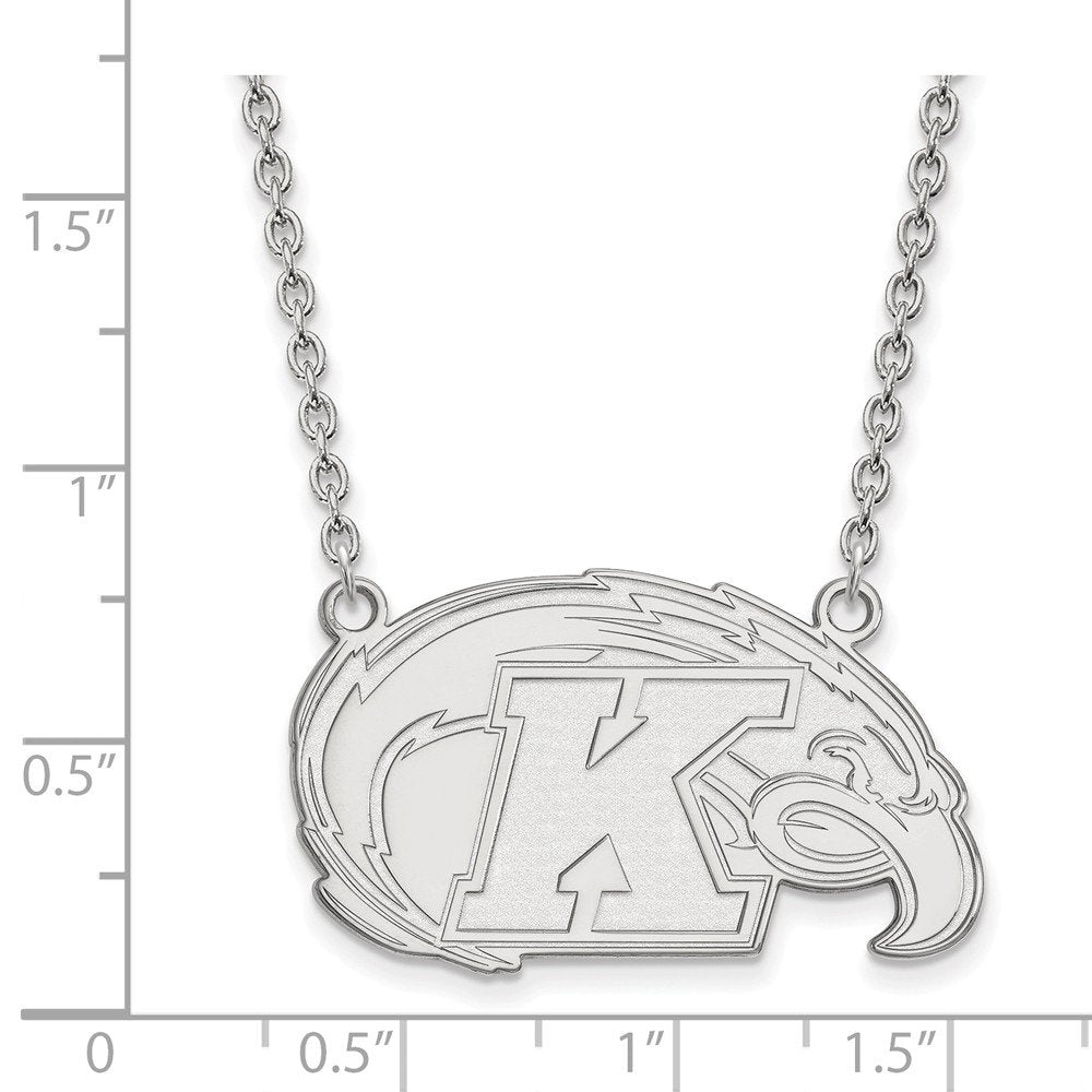 LogoArt Sterling Silver Kent State University Large Pendant Necklace Female Adult