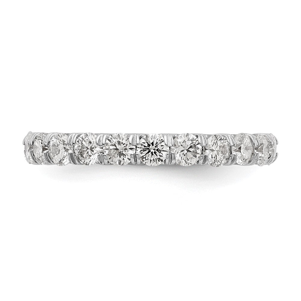 14k White Gold 2 carat Lab Grown Diamond VS/SI+ G+ Size 6 Shared Prong Eternity Band