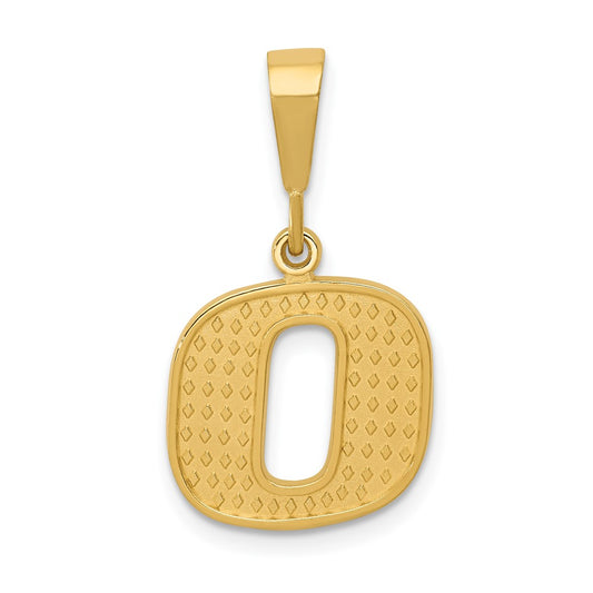 10KY Initial O Pendant