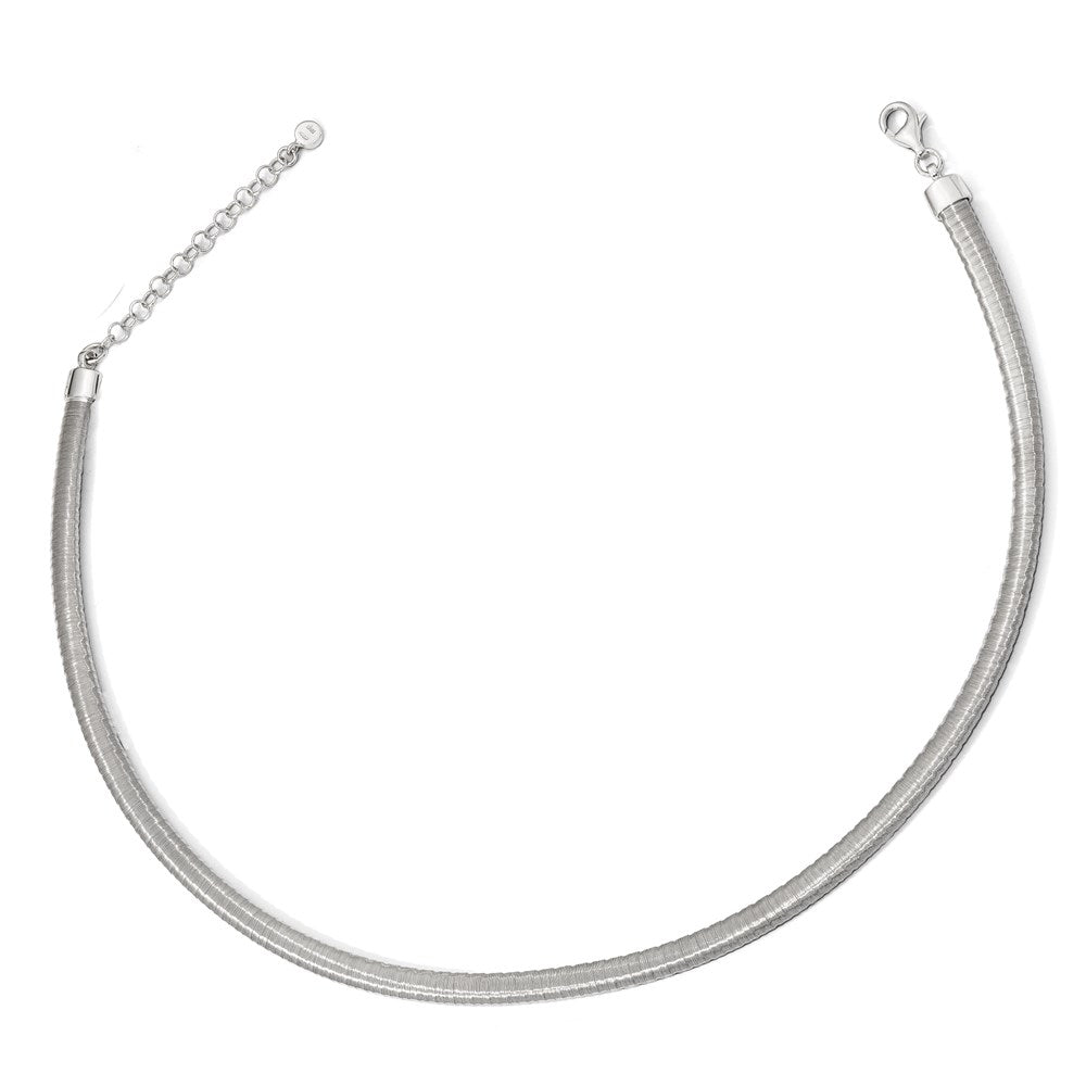 Sterling Silver Rhodium-plated with 2in ext. Necklace