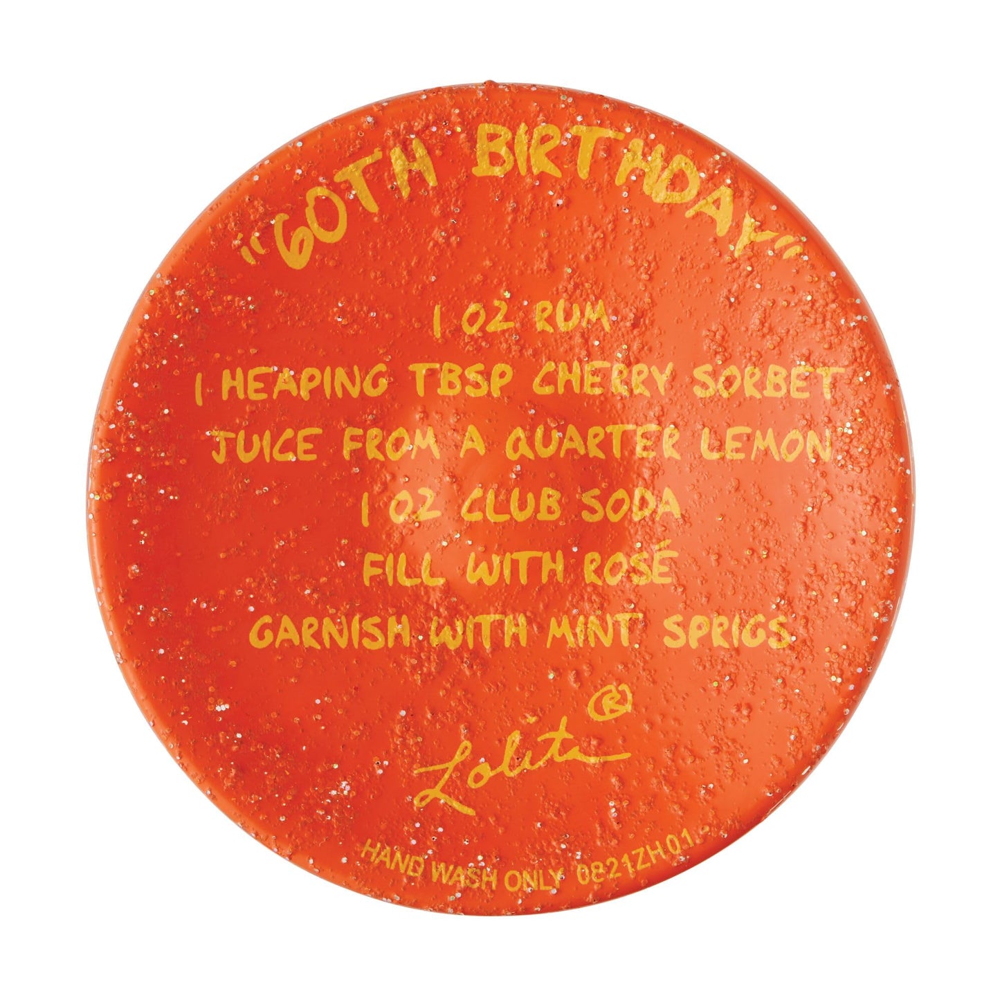 Lolita Happy 60th Birthday Wine Glass 9in H