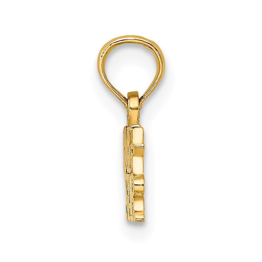 14K Polished ROCK STAR Charm
