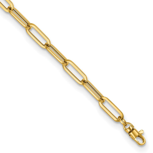 14K Polished Fancy Link with 1in ext Bracelet 8.5  inches
