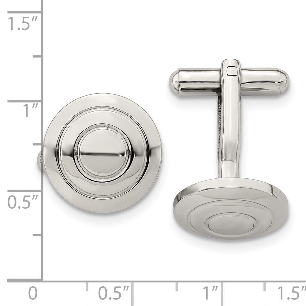 Stainless Steel Polished Cuff Links