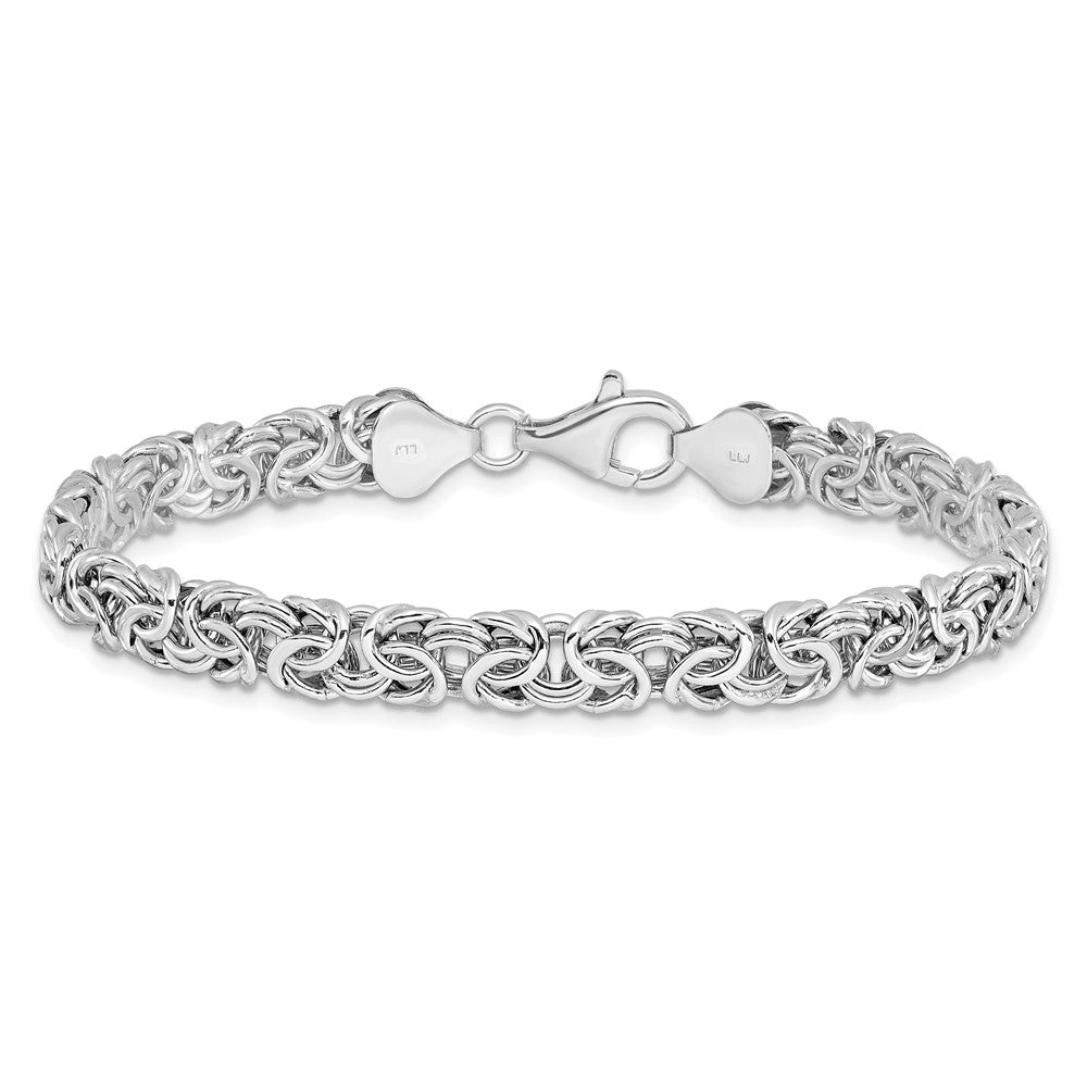 Sterling Silver Rhodium-plated Fancy Bracelet 7.5  inches