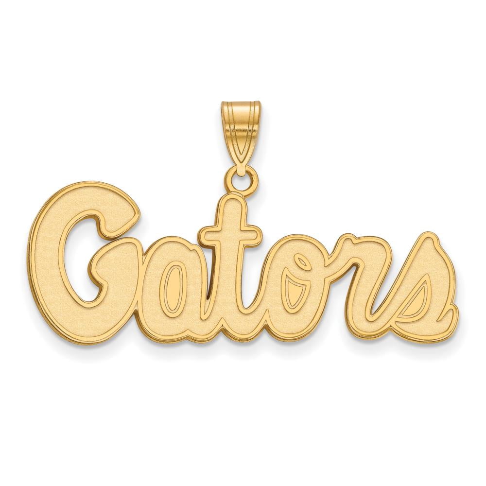 10k Gold LogoArt University of Florida Gators Script Medium Pendant Q1Y045UFL