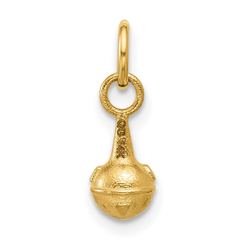 14K Polished Baby Rattle Pendant