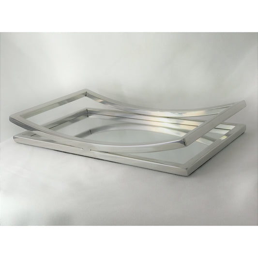 Elegance Mirror decorative or vanity tray 13.75x8" Geometric - N/A