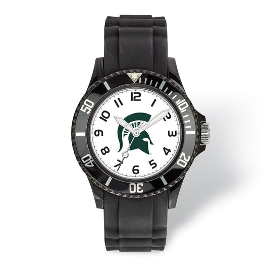 LogoArt Michigan State University Scholastic Silicone Strap Quartz Watch QMIS170