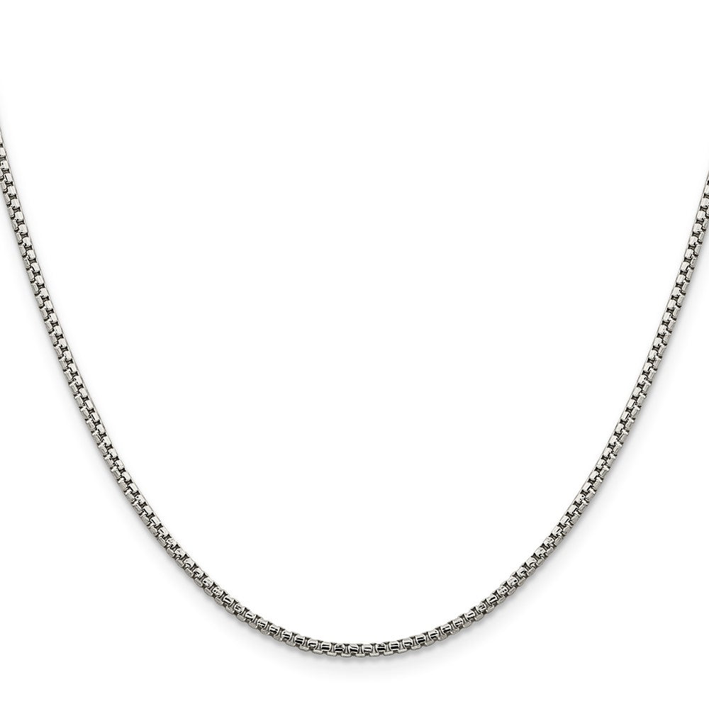 Sterling Silver 1.75mm Diamond-cut Round Box Chain 22 Inches