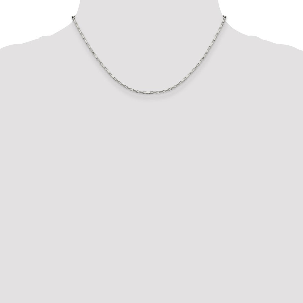 Sterling Silver 1.65mm Elongated Box Chain 16 Inches