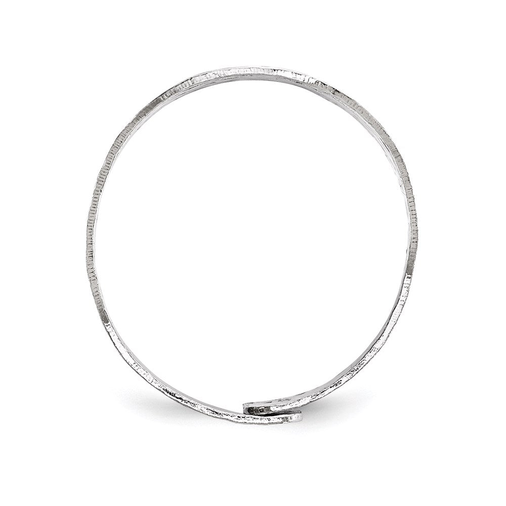 Sterling Silver Rhodium-Plated Adjustable Ring