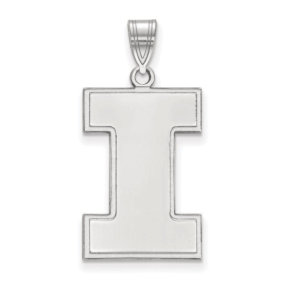 Sterling Silver LogoArt Official Licensed Collegiate University of Illinois (UI) XL Pendant