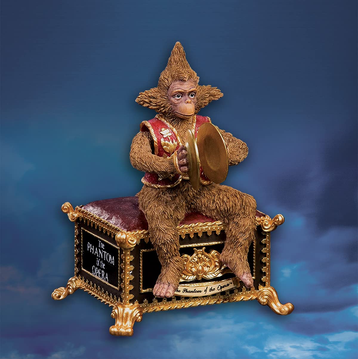San Francisco Music Box Co. Phantom of the Opera Animated (Plays Masquerade) Musical Monkey Figurine QGM2503