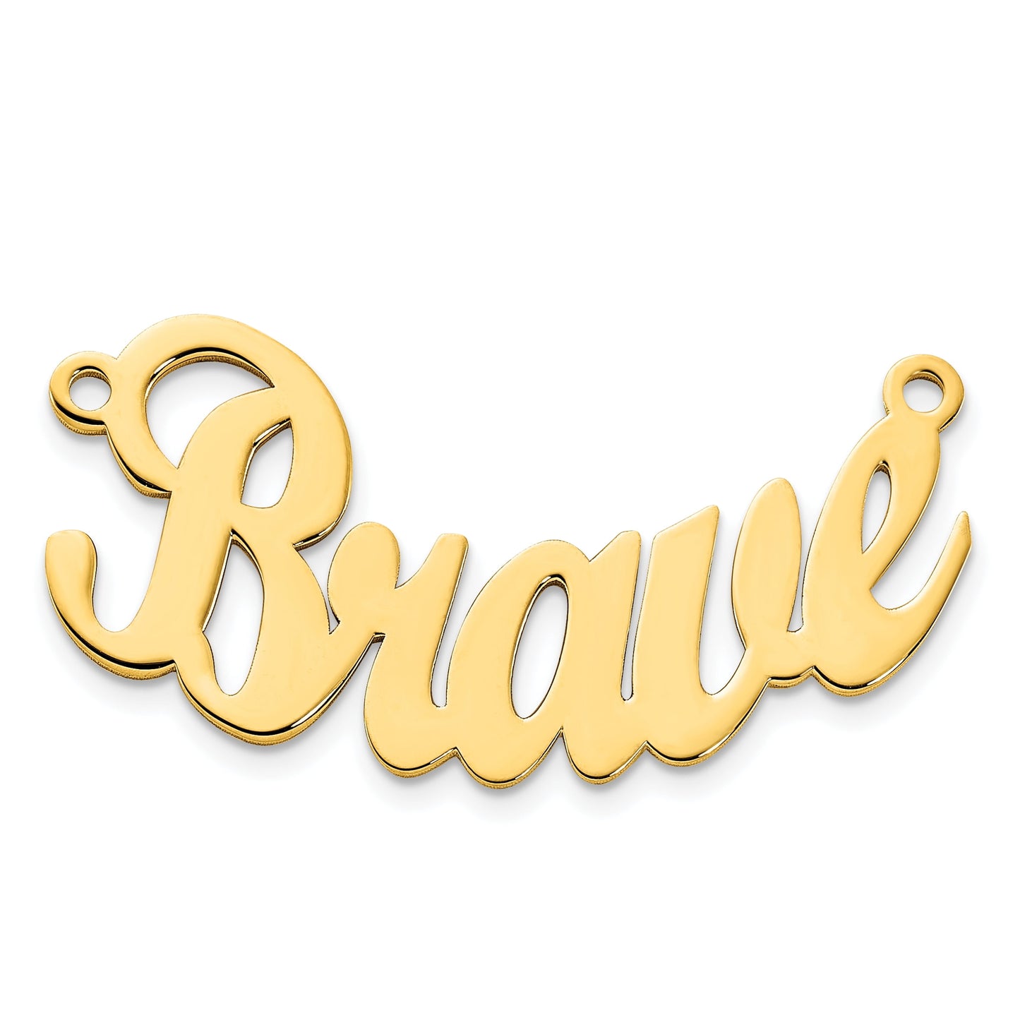 10k Yellow Gold Curved Name Plate