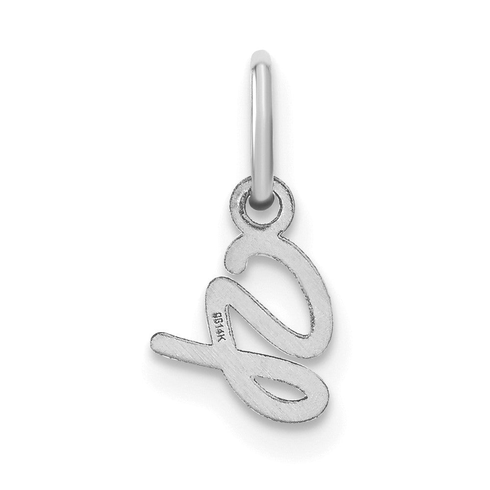 Sterling Silver Rhodium-plated Upper case Letter G Initial Charm