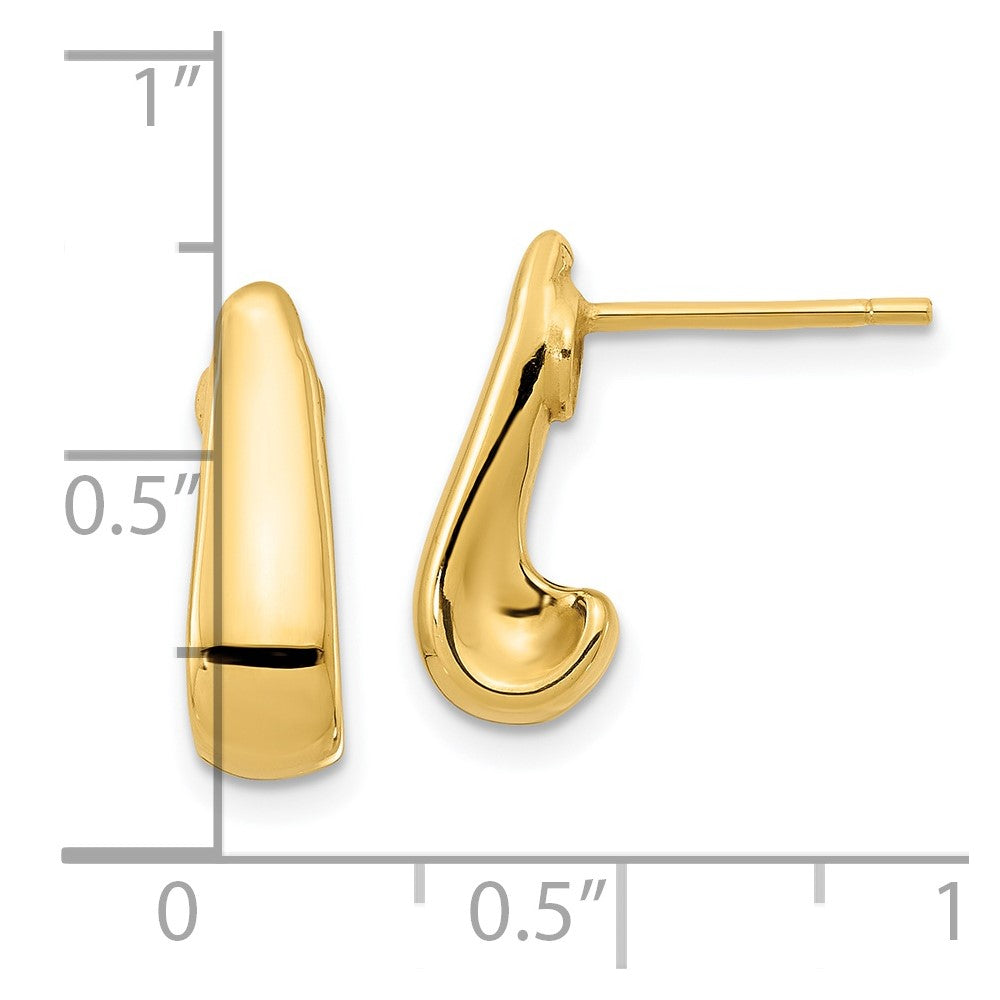 14k Polished Post Earrings