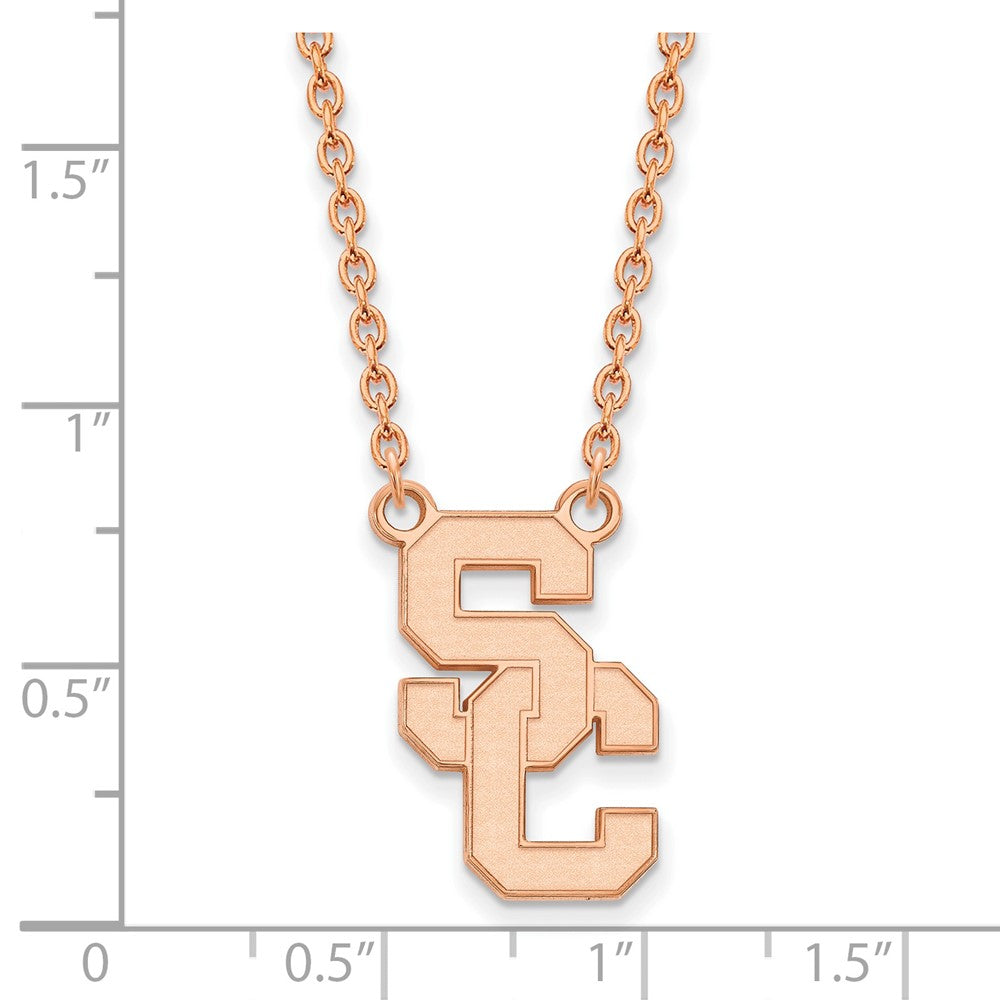 Sterling Silver Rose Gold-plated University of Southern California Large Pe