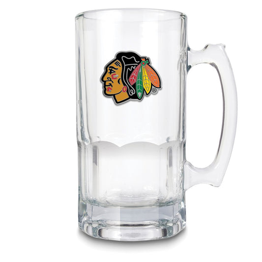 NHL Chicago Blackhawks Glass 32 ounce Macho Mug