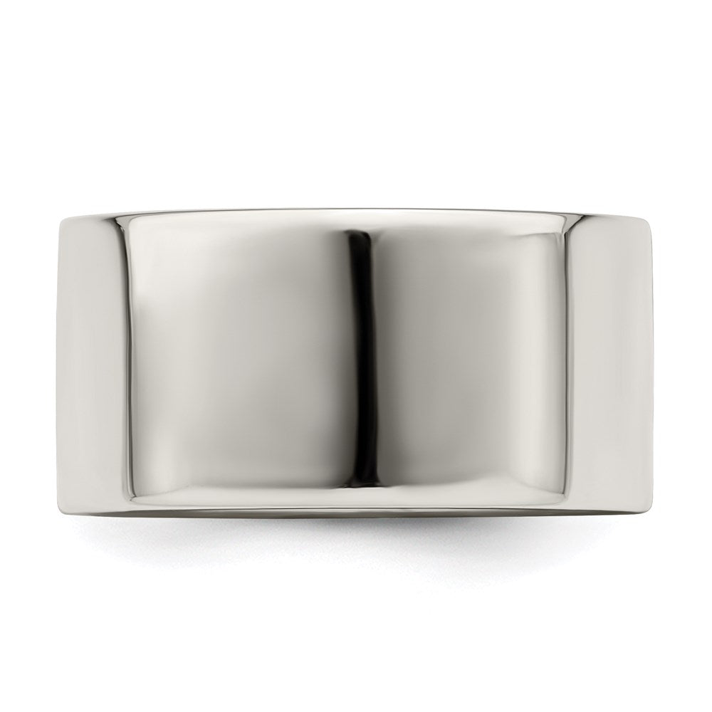 Sterling Silver 10mm Lightweight Flat Size 13 Band