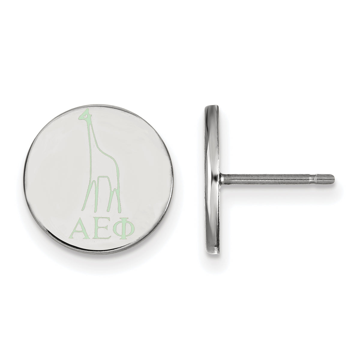 Sterling Silver Official Licensed Greek Sororities Alpha Epsilon Phi Enameled Post Earrings