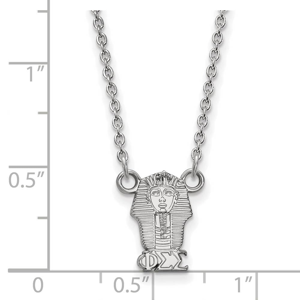 Sterling Silver 18in Official Licensed Greek Sororities Phi Sigma Sigma (???) XS Pendant w/ Necklace