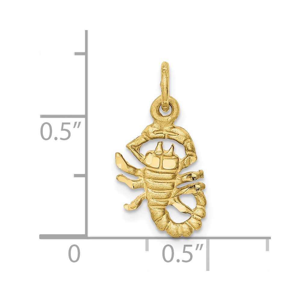 10k Scorpio Zodiac Charm