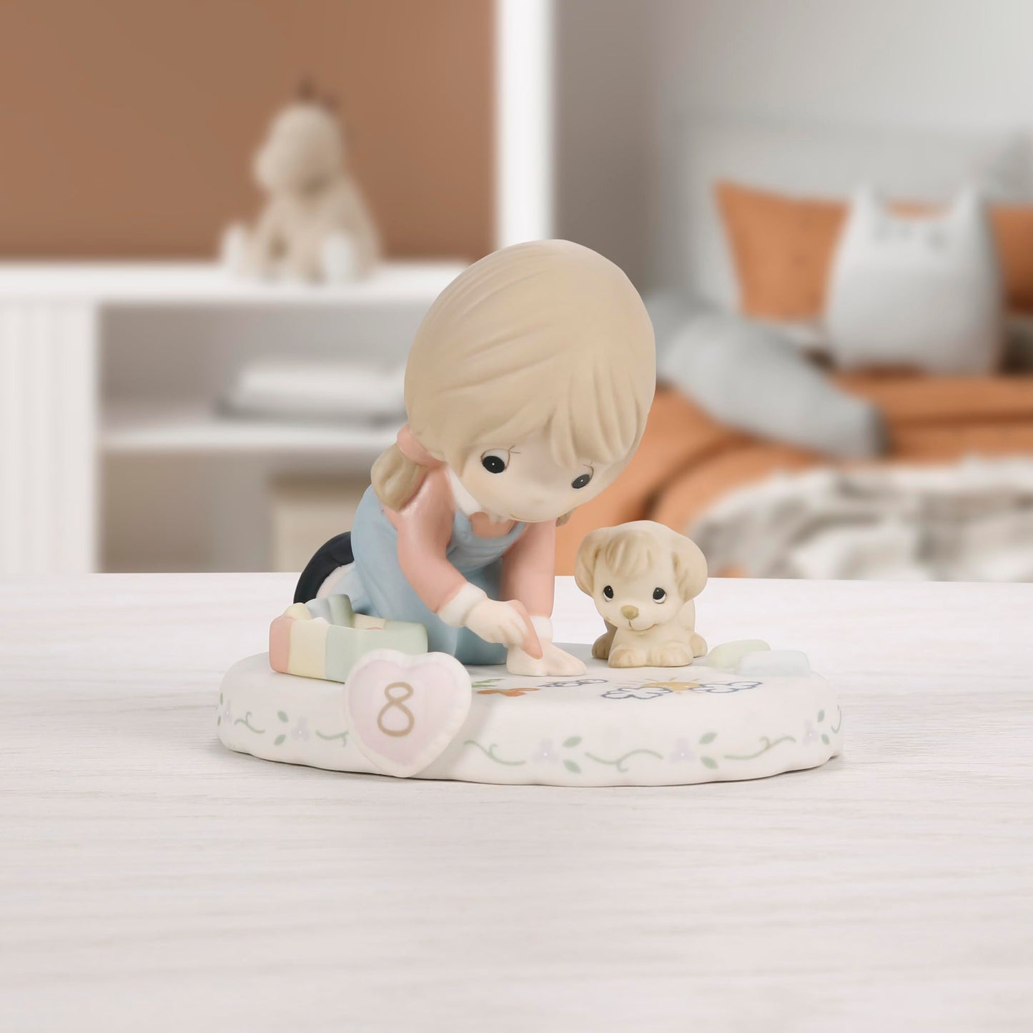 Precious Moments Growing Grace Age Eight Brunette Porcelain Figurine QGM13944