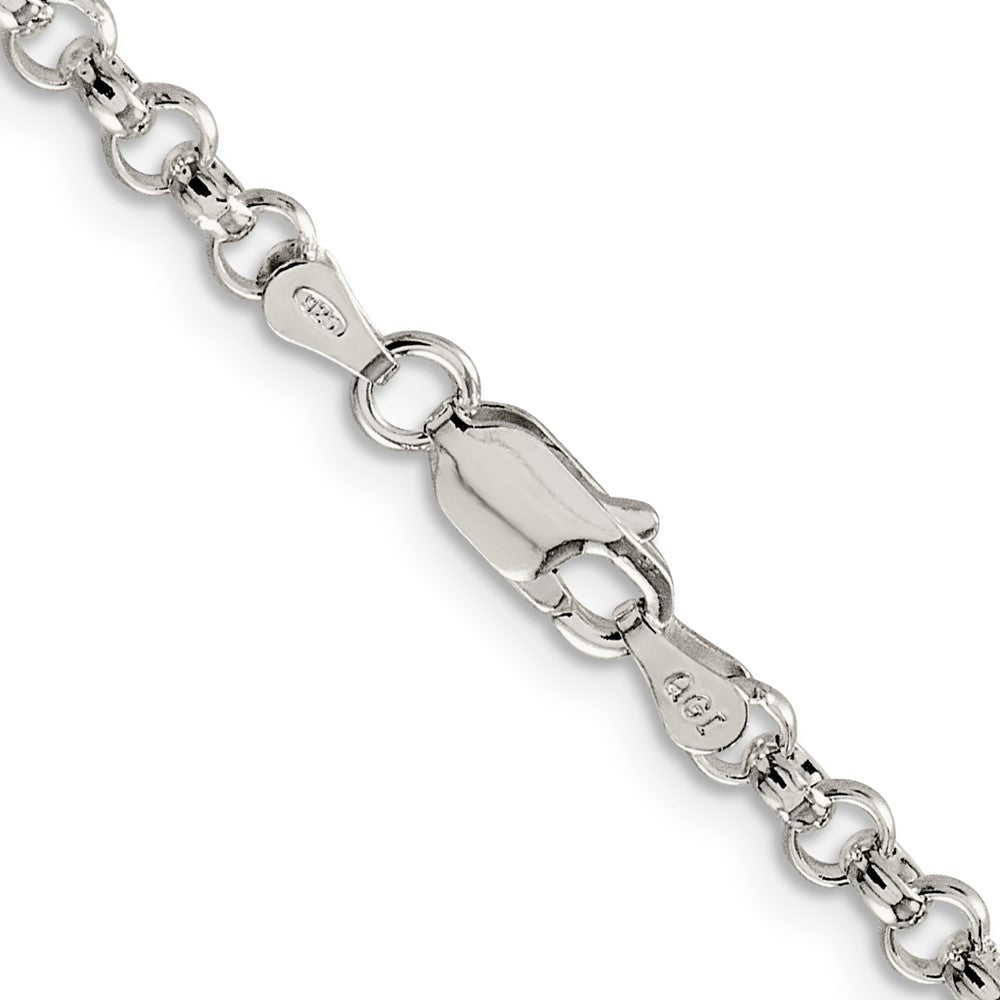 Sterling Silver 4mm Rolo Chain 30 Inches