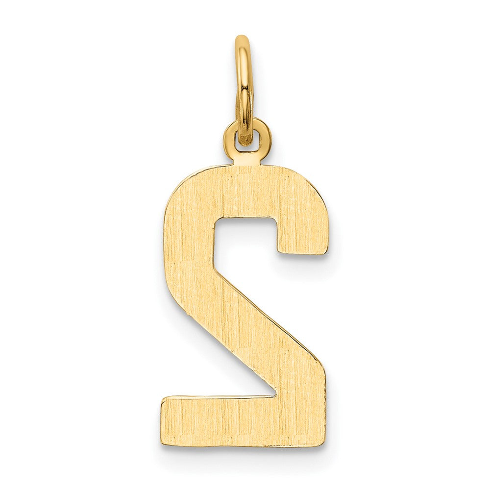 14k Medium Polished Number 2 Charm