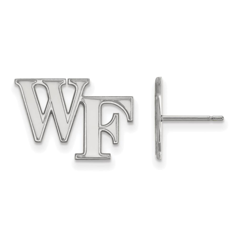LogoArt Sterling Silver  Wake Forest University Small Post Earringss