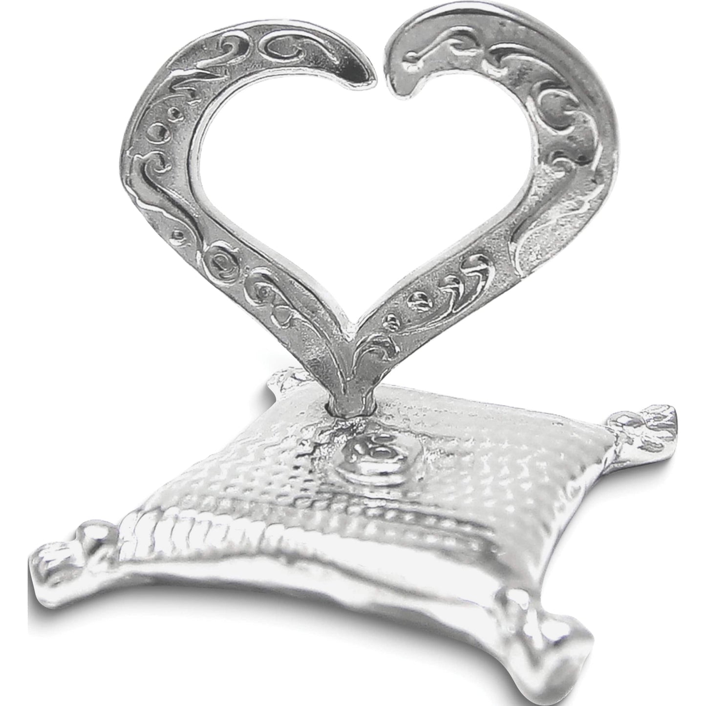 Handcrafted Tarnish-free Pewter Open Heart Ring Holder QGM20613