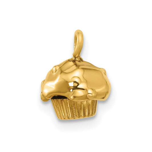 14k Yellow Gold Fancy Muffin