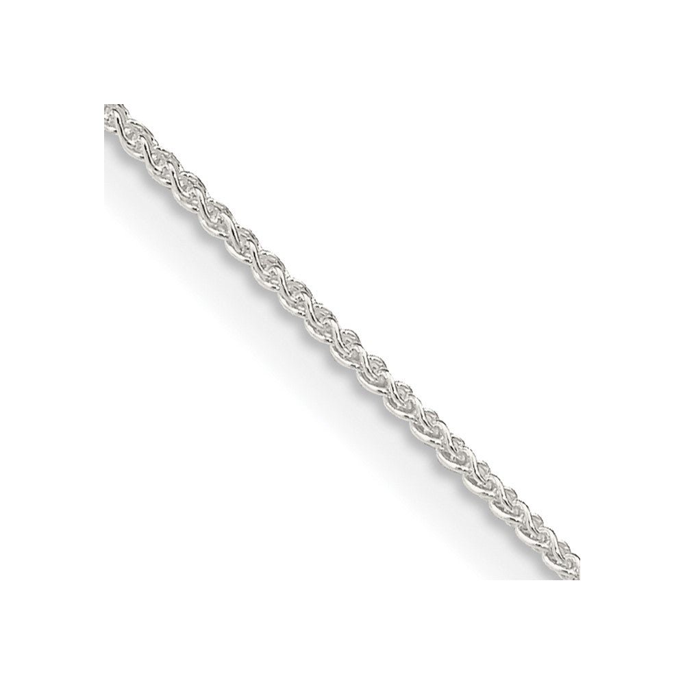 Sterling Silver 1mm Round Spiga Chain 14 Inches