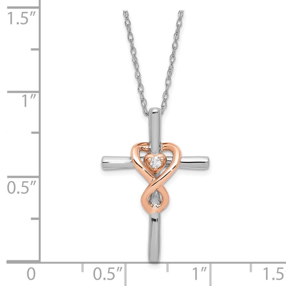 10kw and RP Diamond Cross Pendant Necklace