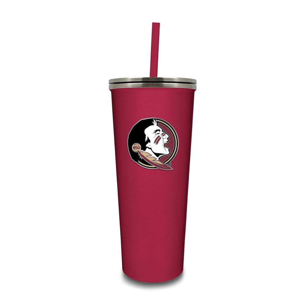 Florida State 24 ounce Skinny Tumbler with Straw