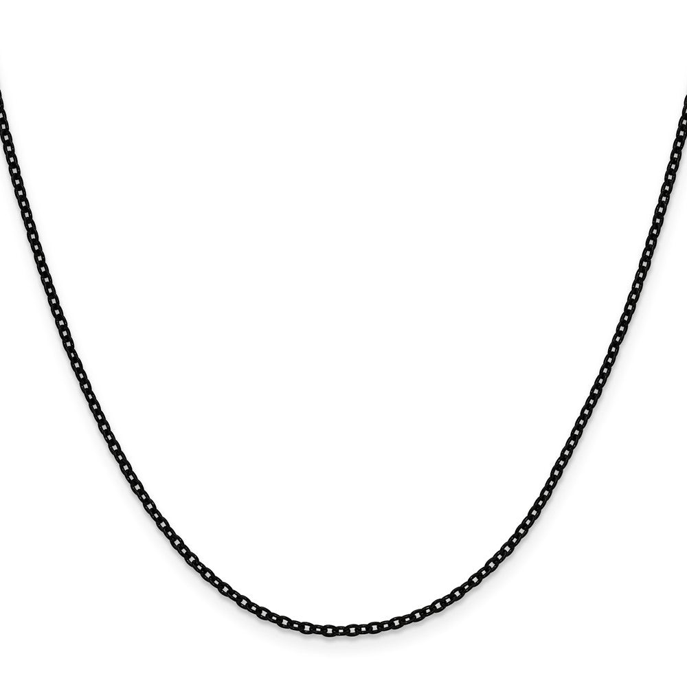 Chisel Stainless Steel Polished Black IP-plated 1.9mm 24 inch Cable Chain