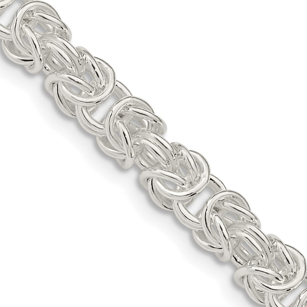 Sterling Silver 5.5mm Rounded Byzantine Chain 20 Inches