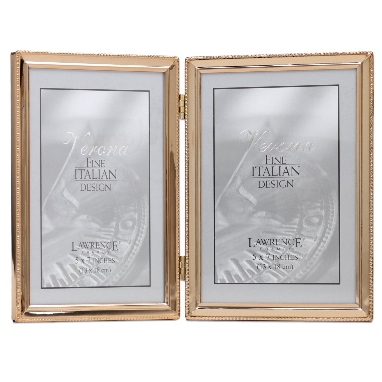 Lawrence Frames 7.13" x 10.39" Metal Picture Frame, Gold