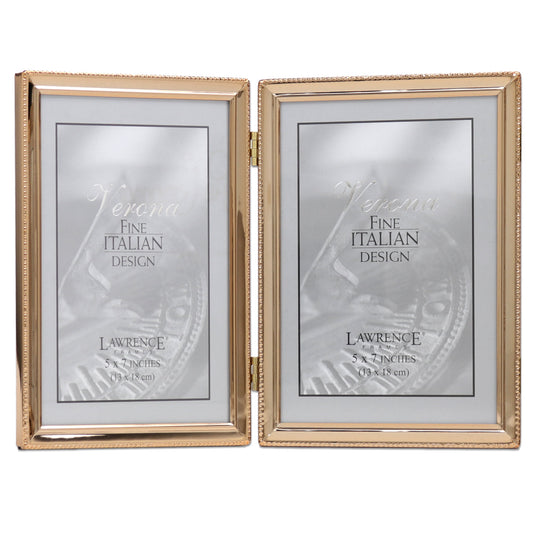 Lawrence Frames 7.13" x 10.39" Metal Picture Frame, Gold