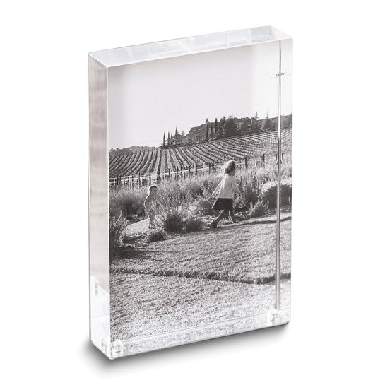 Bey Berk Chelsea Acrylic & Stainless Steel Frame 5"X7"