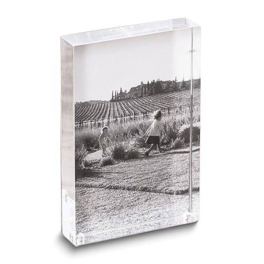 Bey Berk Chelsea Acrylic & Stainless Steel Frame 5"X7"